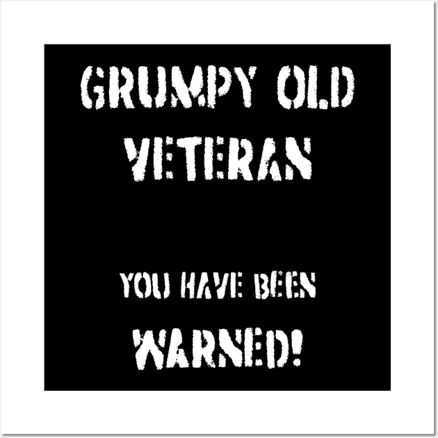 Grumpy Old Veteran Wall Art by BearCaveDesigns